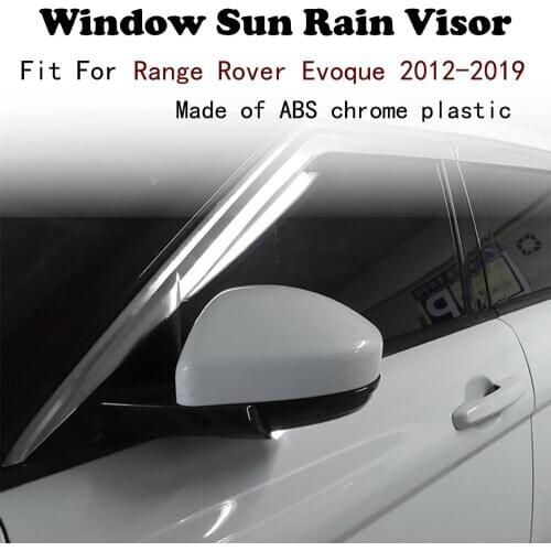 ABS Chrome plastic Window Visor Vent Shades Sun Rain Guard car accessories For Range Rover Evoque 2012-2019