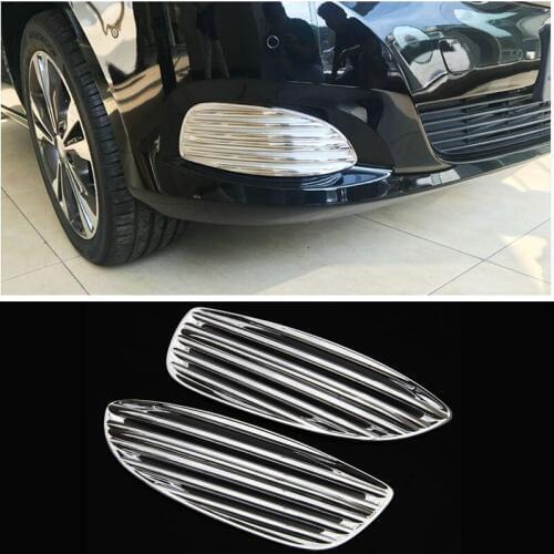 UBLUEE Acessories For Mercedes-Benz V-CLASS V260 V250 V220 2014-2018 2016 2017 Chrome Sticker Front Fog Light Lamp Cover Trim