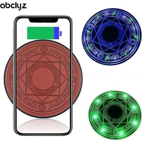 10W Qi Magic Circle Fast Charging Phone Pad Wireless Charger For iPhone 11 X XS XR For Samsung S10 S20 Note 20 Ultra Universal