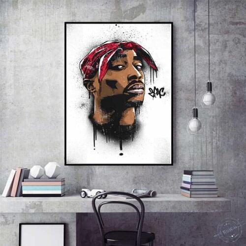 Canvas Painting Notorious B.I.G. Biggie Poster Tupac Shakur 2pac poster and Prints Art Wall Picture Modern Home Decoration