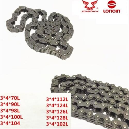 Bse zongshen loncin lifan atv utv engine time chain timing chain 3x4 size 150cc 125cc 250cc CQR kayo shineray T4 T6 X2
