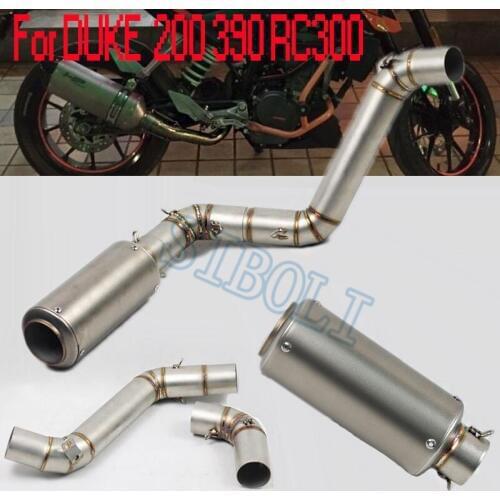 For Duke 200 RC390 RC300 Full Exhaust Pipe Titanium Color Muffler System Motorcycle With DB Killer KT001