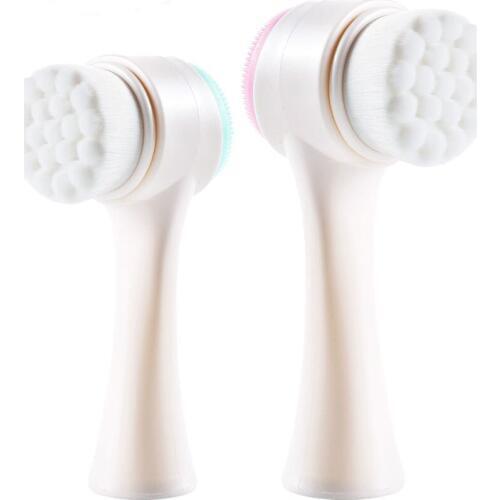 Double Side 3D Silicone Facial Cleansing Brush Portable Skin Cleaner Face Cleaning Massage Tool Face Brush beauty tools