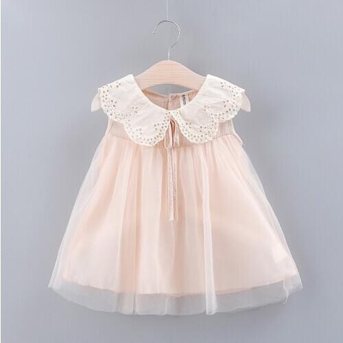 Lace Tulle Dress Baby Girl Dress Solid Bow Party Princess Summer Dress Sundress Toddler Kids Clothing Vestido Платья Для Девочек