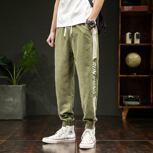 2021 Men Hip Hop Harem Pants Streetwear Elastic Waist Sweatpants Men Fashion Multi-pocket Cargo Pants Men Casual Jogger Pants
