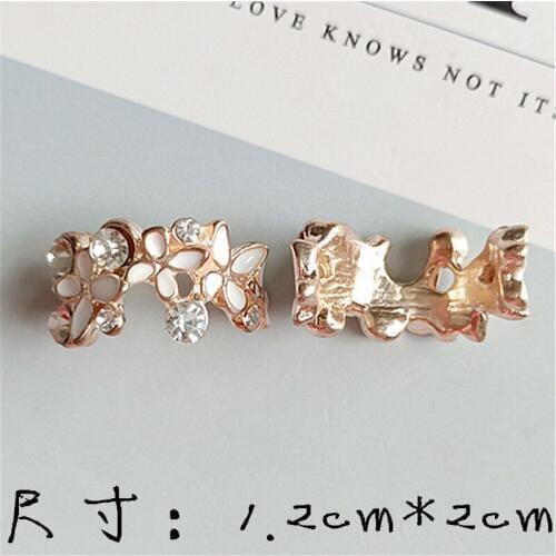 New Fashion Charms Rhinestone Zinc Alloy Enamels Flower Butterfly DIY Making Necklace Hair Jewelry Pendant Material Accessories