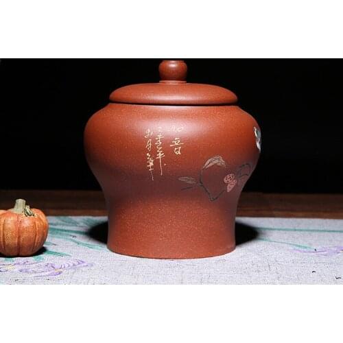 Sand tea with mud painting figure yixing ore bosom friend all hand tea cylinder wholesale gift custom manufacturers