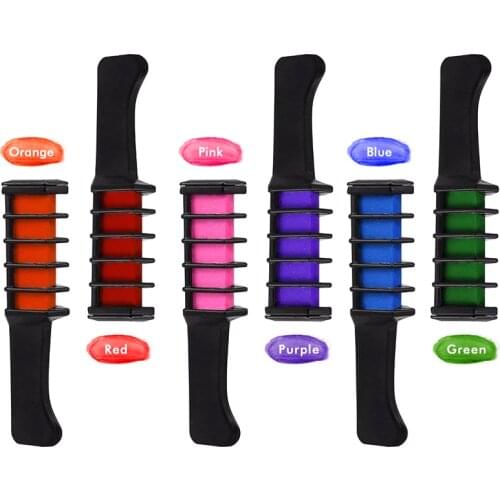 Temporary Hair Pro Chalk Color Comb for Hair Dye Kits Disposable Cosplay Party Hairs Dyeing Hair Care Style Tools TSLM1