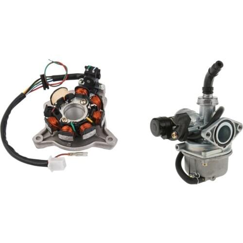 PZ 19 mm Choke Carburetor carb + Magneto Stator 7 1/2 Coils for CG 125cc ATV