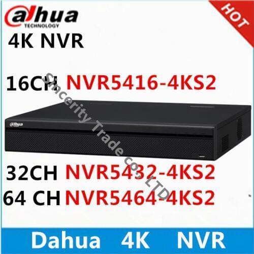 Dahua 4K NVR NVR5416-4KS2 16ch & NVR5432-4KS2 32ch & NVR5464-4KS2 64ch & without POE ports Network Video Recorder