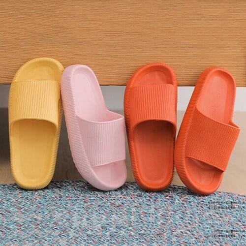 Thick Platform Casual Slippers Bathroom Home Ladies Fashion Soft Sole EVA Indoor Slides Men Sandals Summer Non Slip Slipper