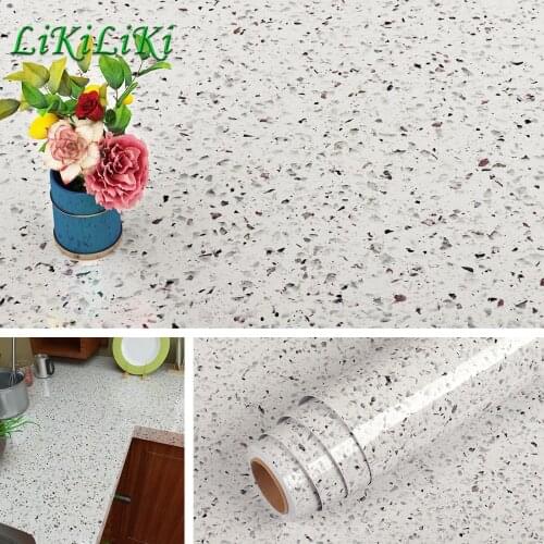 Modern Granite Waterproof Wallpaper Marble Gravel Wall Sticker For Kitchen Cabinet Countertop Self-Adhesive Contact Paper Decor