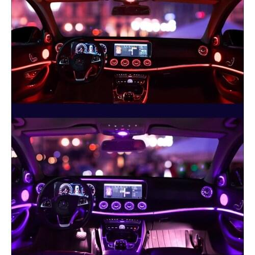 64 colors car ambient lights LED for W213 3D rotating tweeter for E class Mercedes benz car ambient lights side treble speakers
