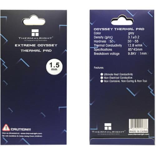 Thermalright Extreme Odyssey Thermal Pad 12.5W/mK use for GPU/RAM/Motherborad/SSD Non-conductive Silicone grease pad 85x45mm