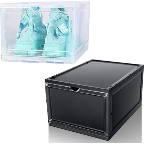 Thickened Transparent Plastic Shoe Storage Box Stackable Storage Box Storage Bag Sports Shoes Boots Container Home Storage