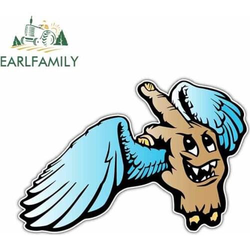 EARLFAMILY 13cm x 8.7cm For Flying Middle Finger Offensive Graffiti Sticker Vinyl Car Wrap Body For Car Scratch-Proof Sticker