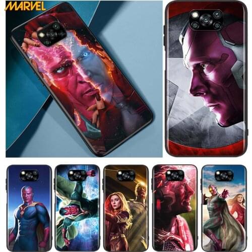 Vision marvel hero for Xiaomi Poco X3 NFC X2 M3 M2 F2 F3 Pro C3 F1 A2 Lite Mix3 Play Silicone Soft Black Phone Case