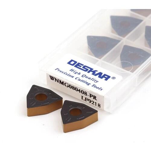 10pcs WNMG080404 PR WNMG080408 PR WNMG080412 PR LF9218 Carbide inserts CNC machine tools Turning inserts For steel processing