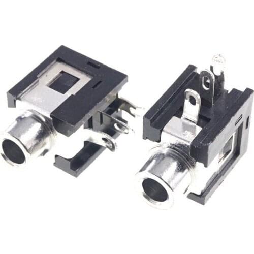 1000pcs Phone Jack 3.5mm 3 pin mono channel socket for 2 poles earphone plug through hole notebook computer DC30V 0.5A