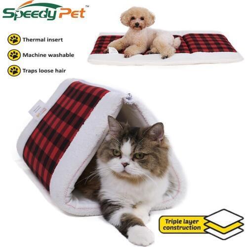 2-In-1 Pet Bed Snooze Tunnel And Mat For Pets Cats Dogs And Kittens For Travel Or Home Foldable Cat Dog Puppy Winter Warm Bed