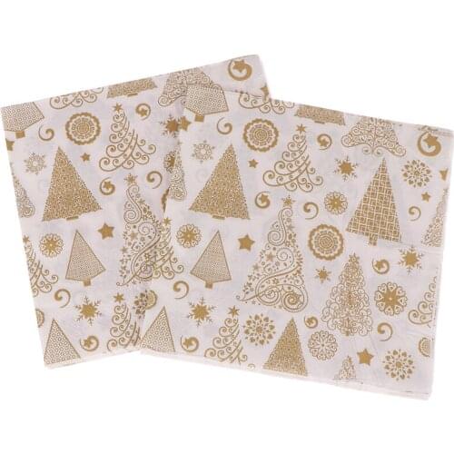 20PCS/set Napkins Disposable Napkin Christmas Tree Tissues Xmas Decor