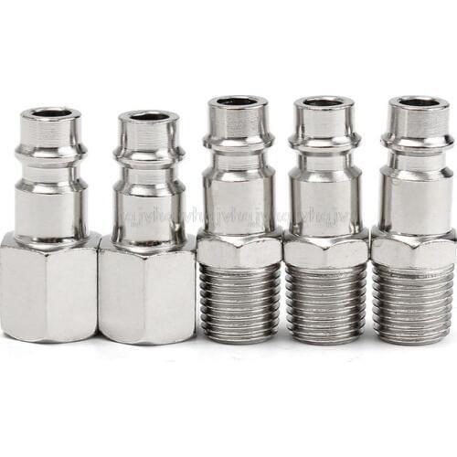 5Pcs 1/4" BSP Femal/Male Air Line Hose Coupler Connector Quick Release Fittings N09 19 Dropship