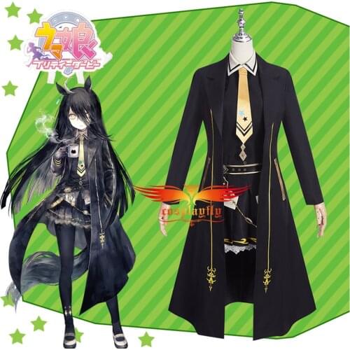 Anime Comic Umamusume Pretty Derby Manhattan Cafe Cosplay Costumes Special Week COS Black Trench JK Uniform Skirt Top Halloween