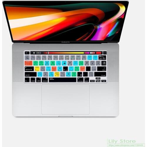 Keyboard Cover Skin for MacBook Pro M1 13 inch 2020 A2289 A2251 A2338 2021 for MacBook Pro 16" A2141 Lightroom Shortcut Hotkey