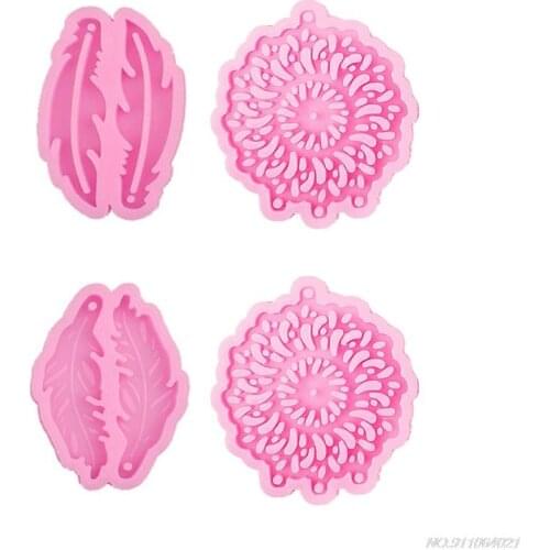 Dream Catcher Resin Mold Epoxy Dream Catcher Keychain Mold Silicone Keychain Pendant Mold Feather Mold for Diy Crafts wholesales