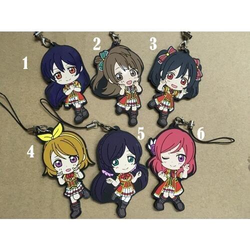 H001 Love Live Anime keychain Rubber strap phone charms