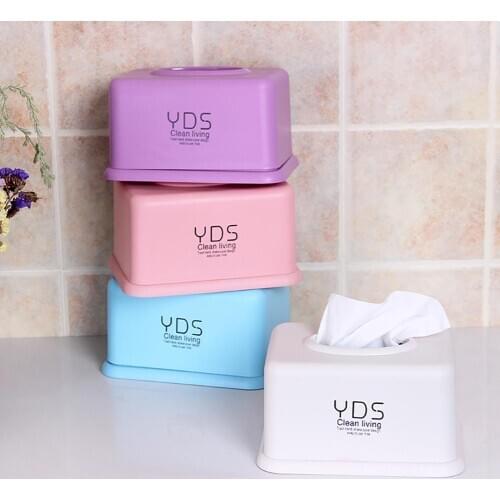 Concise Solid Color Tissue Box Paper Storage Case Container Dust-proof Tissue Box Hotel Home Decor Table Decor