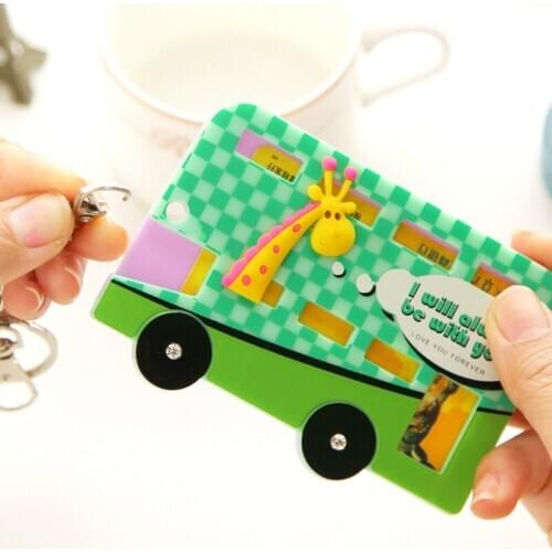 DL YR03 creative cartoon bus card keys buckle South Korean lovable version of the Korean bus traffic bank card