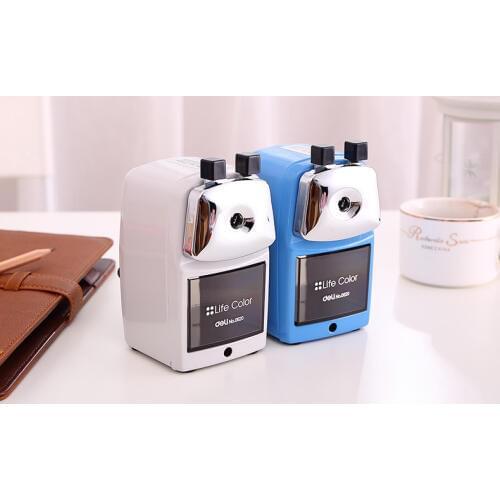 Hot-selling Deli 0620 Full Metal Shell Pencil Machine Hand Pencil Sharpener High Quality WithMetal Backet