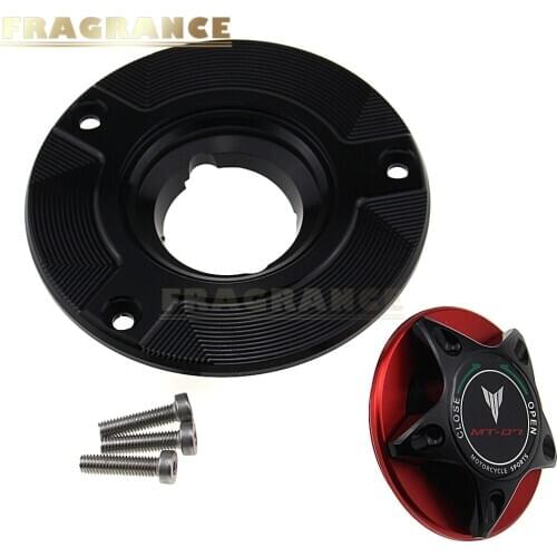LOGO MT-07 Motorcycle Accessories Gas Fuel Tank Cap Cover CNC Aluminum for YAMAHA MT-07 MT 07 FZ-07 FZ07 FZ 07 2014-2019 2015