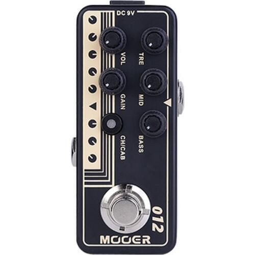 Mooer 012 US GOLD 100 British Style Digital Preamp Preamplifier Guitar Effect Pedal Classic Rock 3-Band EQ Gain True Bypass