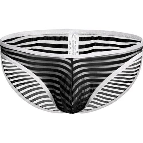 Wholesale Hua Jue Wolf mens sexy underwear between a mesh striped briefs
