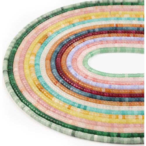 Natural Beads 2x4mm Rondelle Heishi Spacer Beads For Jewelry Making 15" DIY Bracelet Necklace Accessorries Beads For Women Gift