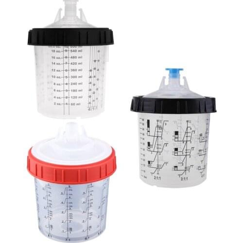 2019 new Paint Mixing Cup PPS Type H/O Quick Cup Hard Cup Inner Cup Lids 600ml Spray Gun