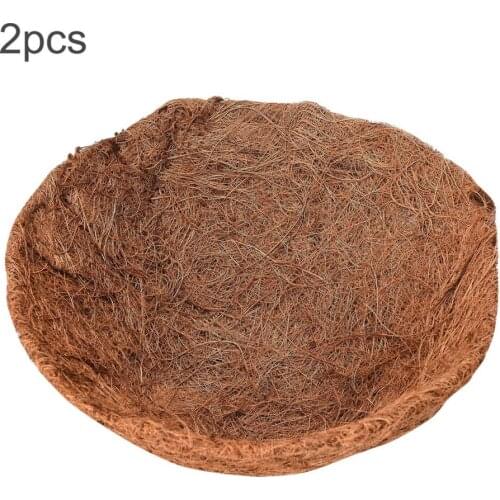 20-40cm Flower Pot Basket Liner Hanging Jar Lining 2pcs Replacement For Home Furnishings Coconut