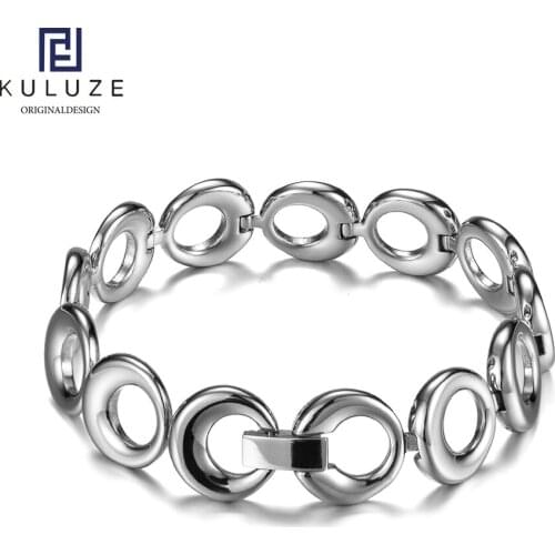 KULUZE Titanium Proton Bracelet Hot New Fashion Adjustable titanium Bracelet For Women/man Jewelry Gift Mujer Pulseras