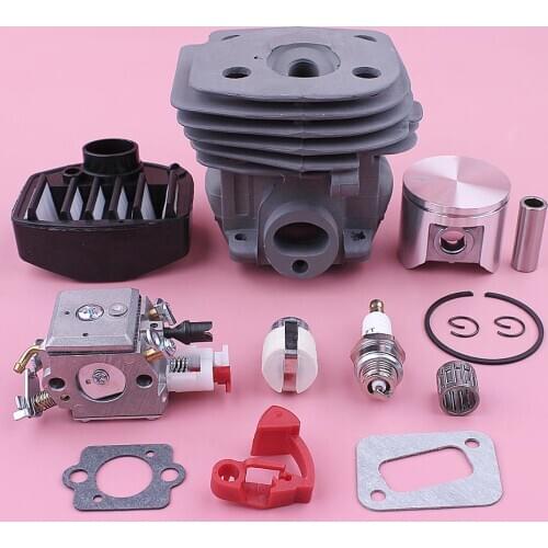 47mm Cylinder Piston Carburetor Switch Kit For Husqvarna 359 357 357XP Chainsaw 537157302 Replace Zama C3-EL18B Carb
