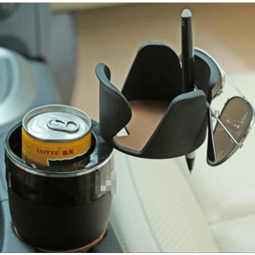 EAFC Multifunction Car Drinking Bottle Holder Rotatable Water Cup Holder Sunglasses Phone Organizer Car Interior Accessories