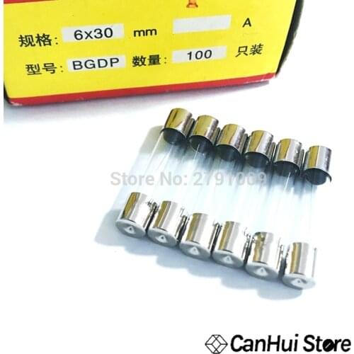 6*30mm Glass Fuse Tube Fuse 6x30mm 250V 0.5A 1A 2A 3A 4A 5A 6A 8A 10A 12A 15A 20A 25A 30A Fast Fusing 6X30 High Quality Fuse