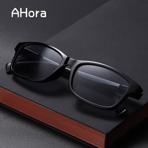 Ahora New Fashion UV400 Reading SunGlasses Unisex Square Presbyopia Eyeglasses Male Anti-UV Gray Lens oculos With Diopter