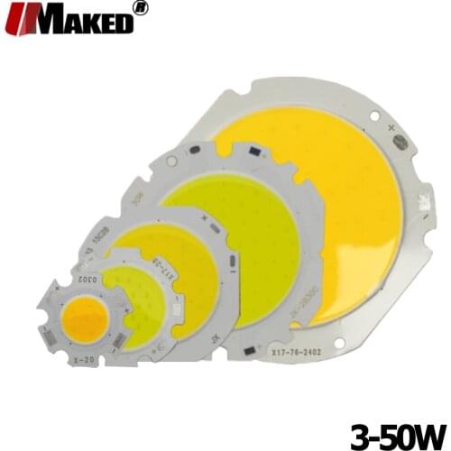 High Power LED Chip 3W 5W 7W10W 15W 20W 24W 30W 50W integrated SMD COB Beads Warm/NaturalWhite Lamp Diode for led bulb spotlight