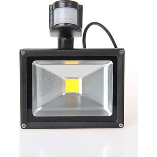 High Luminous Efficiency 10/20W LED Security Floodlight PIR Sensor Motion Outside Flood Light IP65