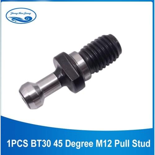 1PCS BT30 45 Degree M12 Pull Stud Retention Knob CNC Milling Tool Holder For Milling Spindle BT30
