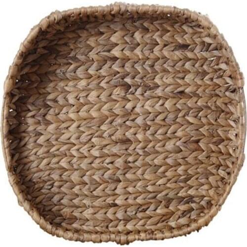 Vietnam Japanese style pastoral straw storage basket fabric rattan storage box desktop jewelry key basket made by hand