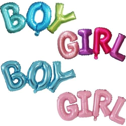 10/20/50pcs Colorful Link Boy Girl Letters Foil Balloons Baby Shower Air Globos Children Birthday Party Decorations Supplies