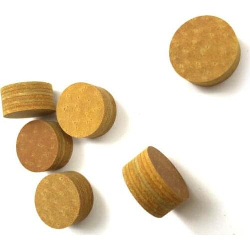 Xmlivet free shipping 6pcs/lot 14mm Brown Billiard pool cue tips S/M/H 8layers pigskin tips billiard accessories China